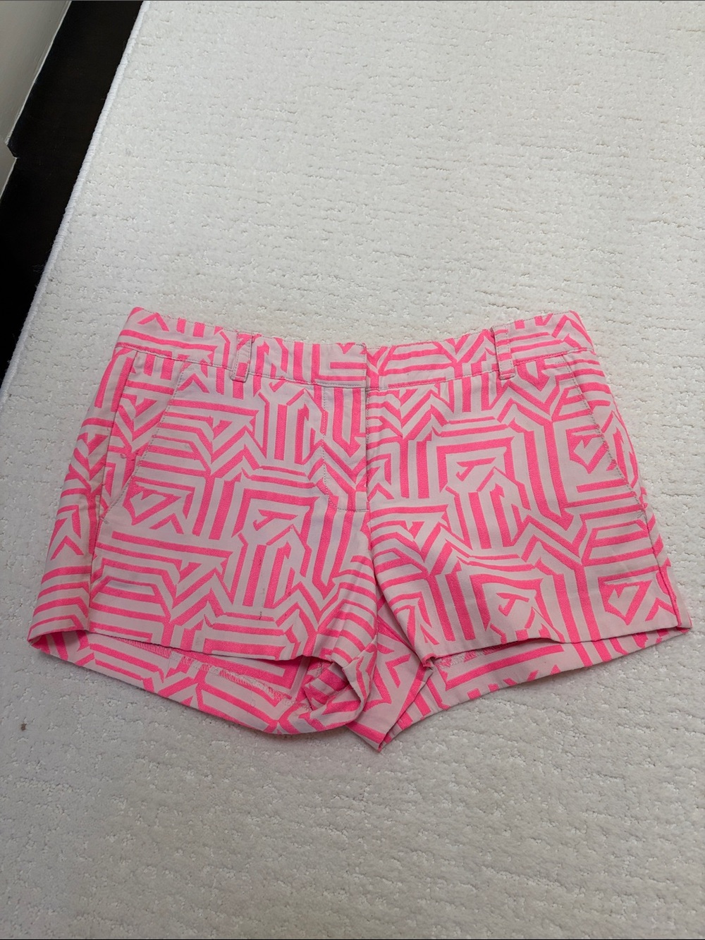 J. Crew Pink Geometric Shorts